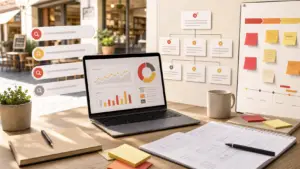Planificación empresarial basada en búsquedas web, analítica y datos de clientes