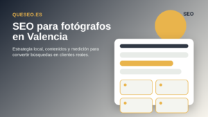 Home Page Consultor SEO para fotógrafos en Valencia con portfolio, búsquedas locales y reservas desde Google