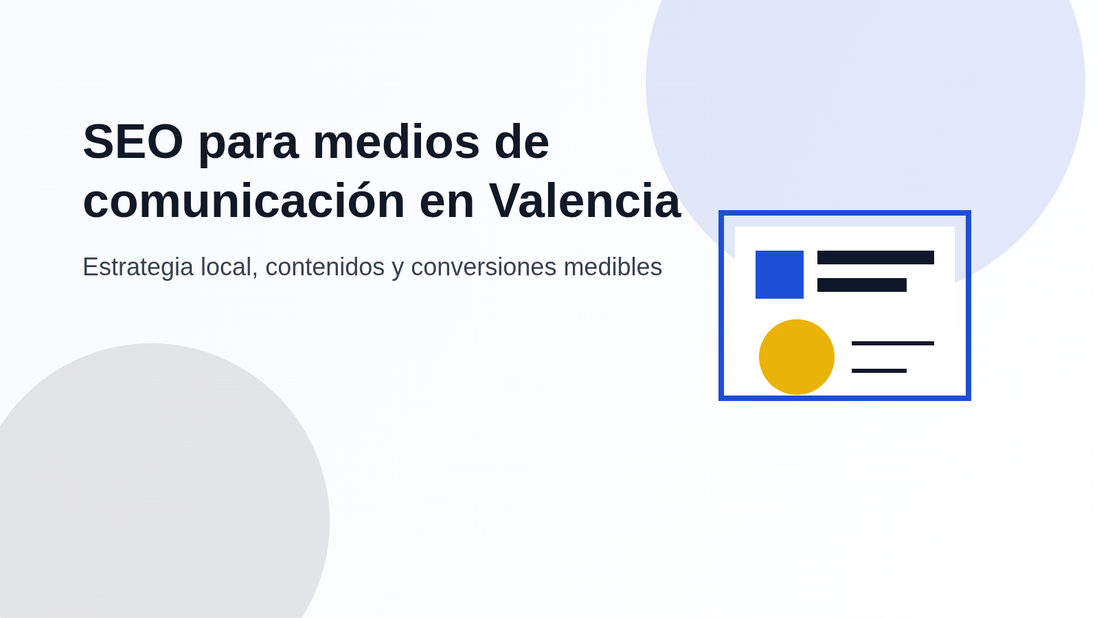 Redacción digital en Valencia con paneles de SEO editorial, Discover y arquitectura de contenidos