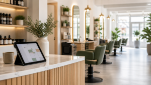 Home Page SEO para peluquerías en Valencia con recepción de salón, reservas online y visibilidad local