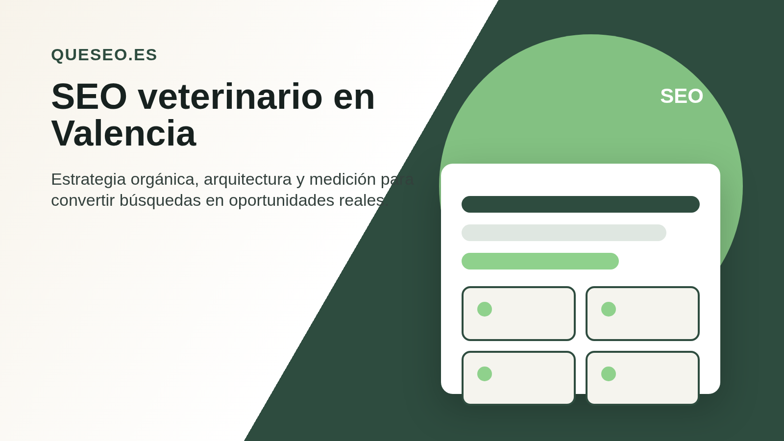Consultor SEO para veterinarios en Valencia con clínica, mapa local, servicios y solicitudes de cita