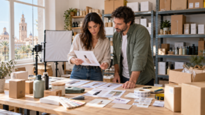 Consultor SEO para fichas de producto en Valencia revisando catalogo ecommerce, fotos y atributos de producto
